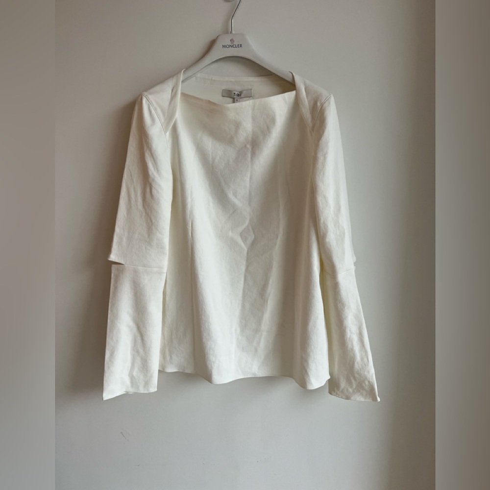 Tibi Chalky Drape Bebe Long Sleeve Top - Picture 3 of 4